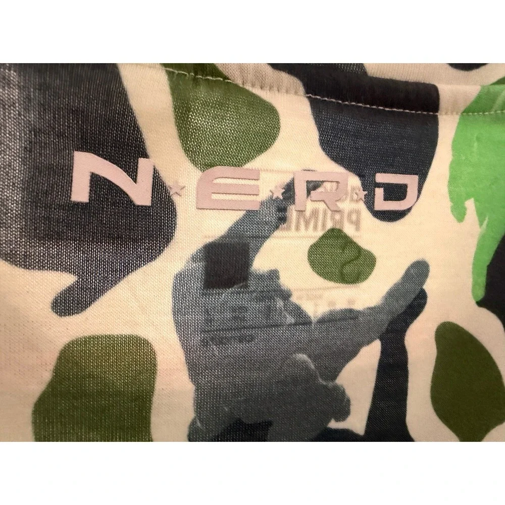 Adidas Prime NERD Camo T-Shirt Mens Aero Green Pharrell Sample FW17 DH1176